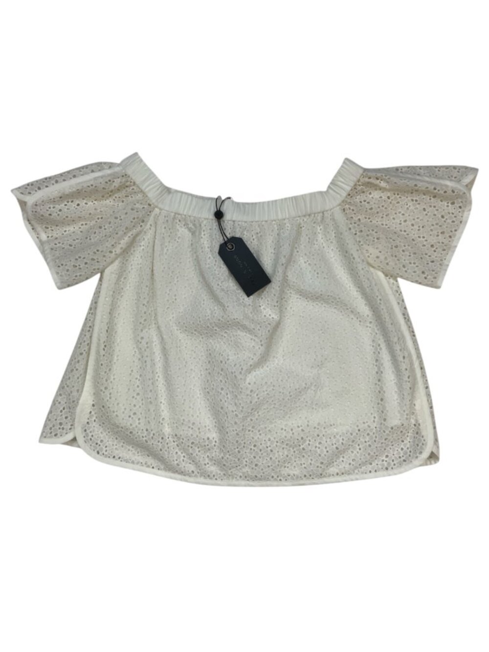 Rag And Bone Flavia Top Blouse 2XS XXS White Off The Shoulder NEW - Picture 16 of 16